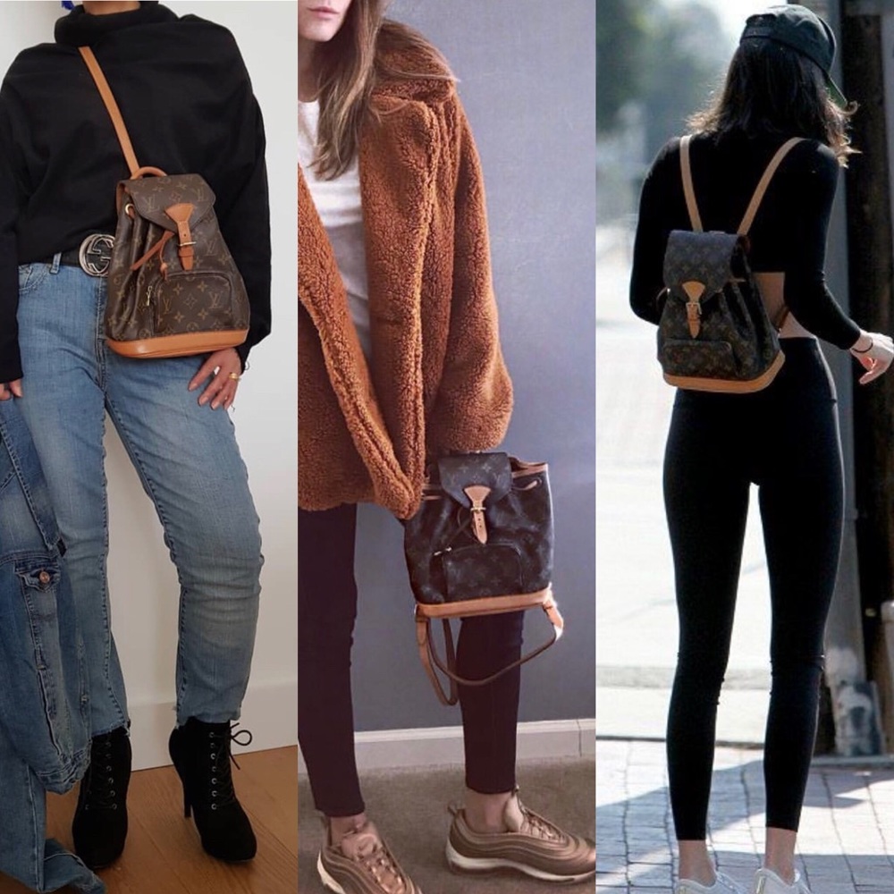💎 Kendall Jenner 💎 mini BACKPACK Louis Vuitton montsouris pm RARE - Picture 2 of 16